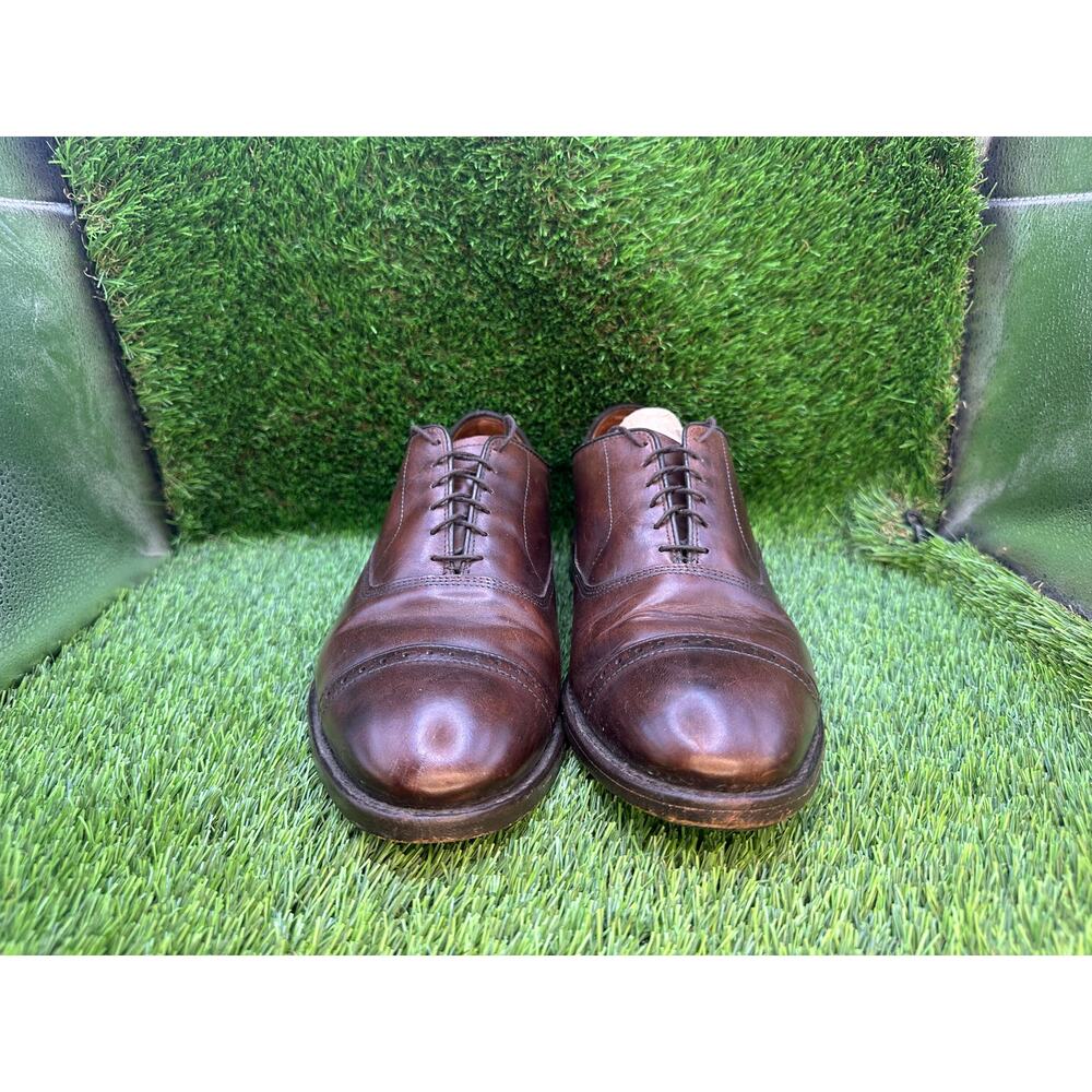 Allen Edmonds Fifth Avenue Oxford Dress Shoes Men's 9.5 Brown Leather Cap Toe - Picture 2 of 15